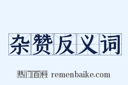 杂赞反义词是什么意思的图片